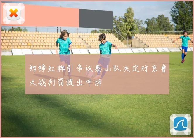 郑铮红牌引争议泰山队决定对京鲁大战判罚提出申诉
